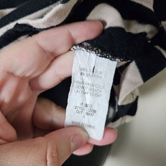 Monteau Striped Peplum Blouse - Picture 5 of 8